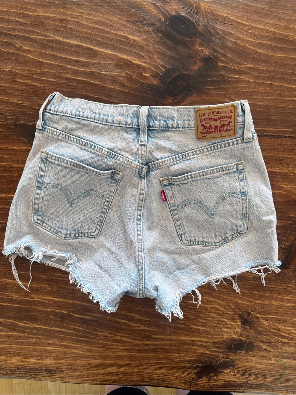 EUC Levi's 501 Original Shorts Rose Water 29 - Picture 2 of 4